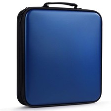 DVD Storage CD Case Holder: 160 Capacity CD Sleeves Black Disc Cases Binder f...