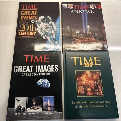Time Life Book Lot of 4-Time 100, Great Events & Images Of The 20th, Annual 2003