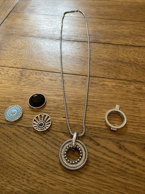 EMOZIONI STERLINGSILBER HALSKETTE, ANHÄNGER, HÜTER & 3 MÜNZEN MIT BOX 23 ZOLL