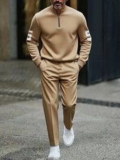 Men's Outfit 2 Piece Set Shirt Pants Suit PLUS SIZE BIG 5XL