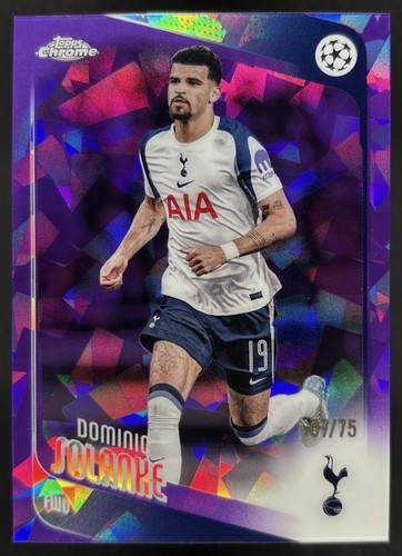 Dominic Solanke 2025-26 Topps Chrome UEFA Club Competitions Sapphire /75
