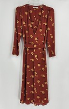 Reformation Hailey Joy Floral Midi Maxi Wrap Dress Red S