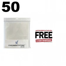 50 COS Clear Plastic CPP for 7" Vinyl 45 RPM Records (Outer Sleeves) **3 DAY
