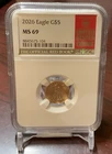1/10 oz gold 2026 G$5 Eagle NGC MS 69