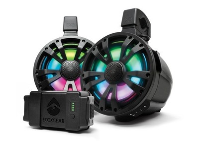 ECOXGEAR Extrmtower 2 Pack 8'' Marine Speakers with Bluetooth & RGB LED
