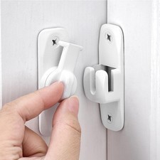 Matte White 90/180 Degree Sliding Door Latches,Right Angle Door Lock