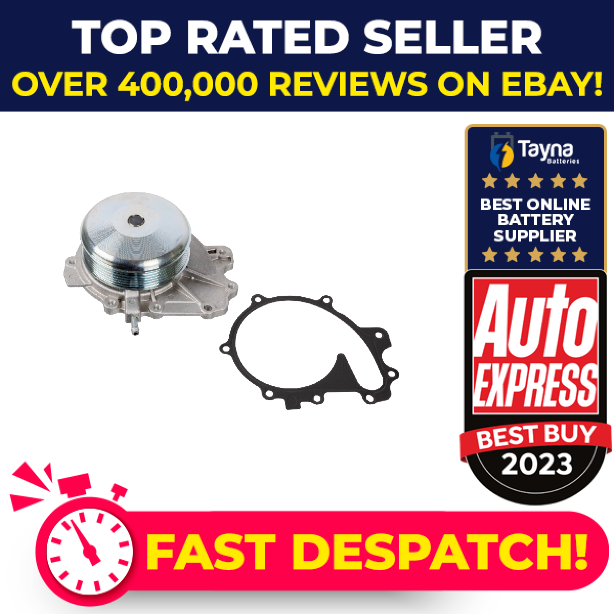 Water Pump fits MERCEDES S300 W222 2.2D 14 to 17 OM651.921 Coolant 6512000002
