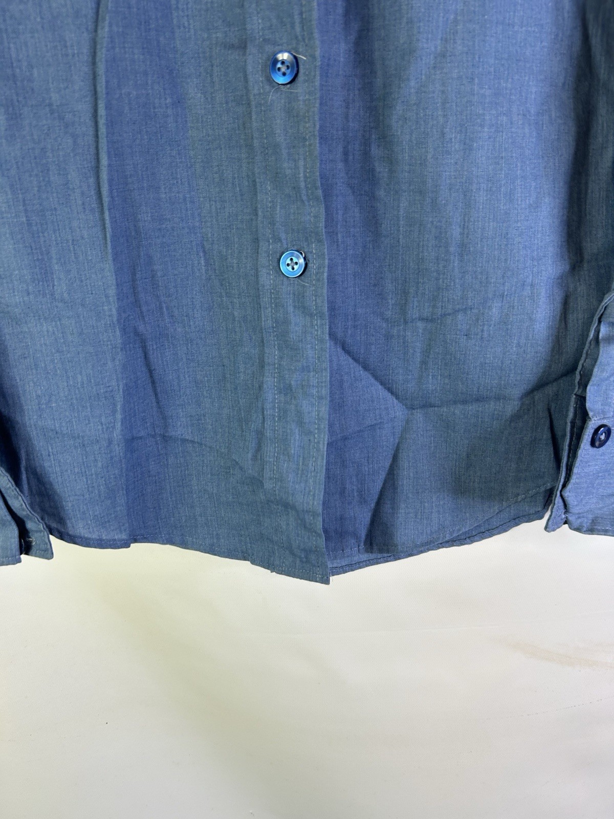 VTG 70s Womens Medium Floral Patchwork Dagger Col… - image 2