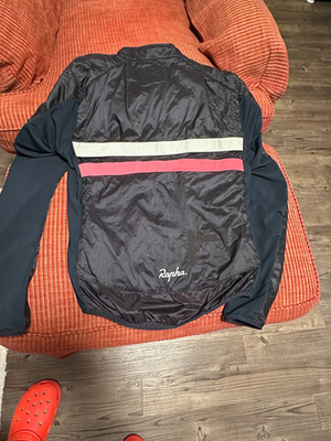 Rapha Brevet Insulated Jacket Mens Large Blue Pink Cycling Full