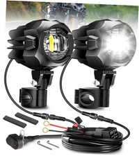 Motorcycle Auxiliary Lights, Motorcycle Driving Lights With Switch Wiring White