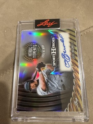 Leaf Jeff Bagwell /9 auto sports heroes heroic moments HM-JB1