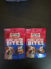 Lot of 2 Bags- Milk Bone Peanut Buttery Bites Soft Dog Treats Ex-03/26 Free Ship