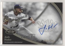 2020 Topps Tier One Tier One Talent Auto 12/299 Josh Hader #T1TA-JHA Auto s3g
