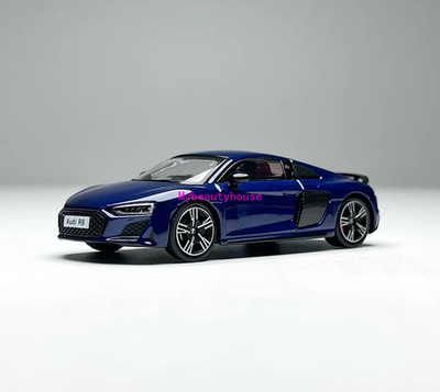 Masdi 1:64 Dark Blue 2022 R8 V10 Coupe Sports Model Diecast Metal Car 