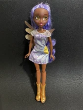 Hairmazing Fashion Doll Purple Hair Wings Fairy Doll with Gold Boots