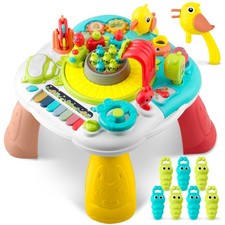 RICOKIDS Interaktiver Lerntisch Spieltisch Kinderlerntisch Spielbrett Klavier