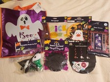 Halloween Party Decor Bundle Treat Bag, Push-ins, Door Cover, Clings, Garland 