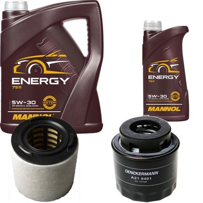 Inspektionspaket 6L Energy 5W-30 für VW Polo 1.2 TSI Seat Ibiza IV Sportcoupe