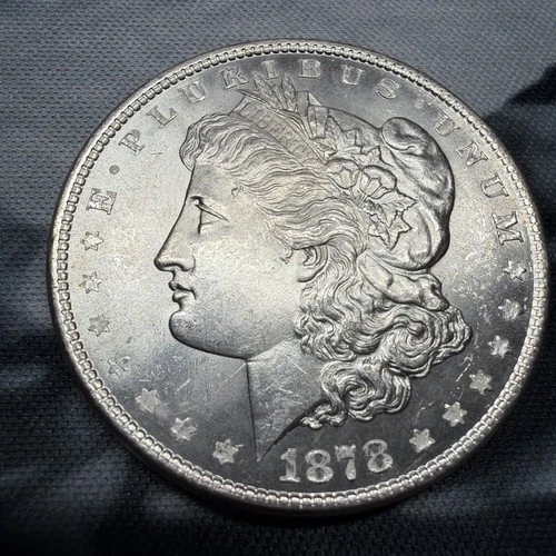 1878 P 8 TF! MORGAN SILVER DOLLAR! BEAUTIFUL UNC Coin! WOW! Light Rev. Scratches