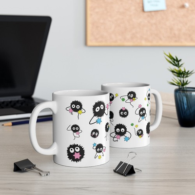#ad Soot Sprites Ceramic Mug Studio Ghibli Spirited Away Kawaii Mug $14.00