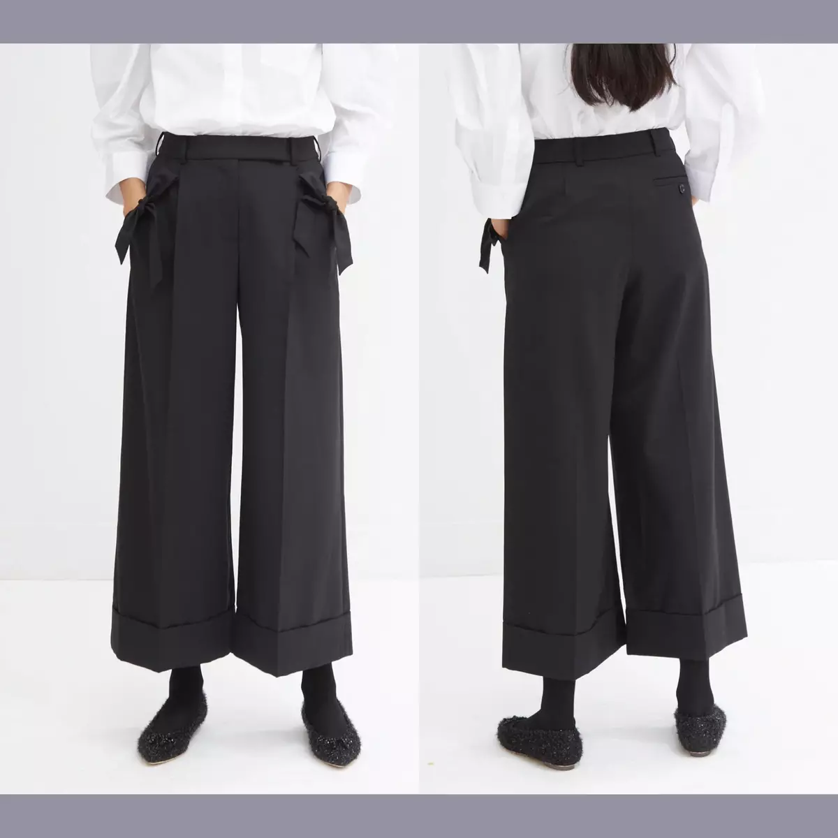 Simone Rocha: Black Wide-Leg Trousers