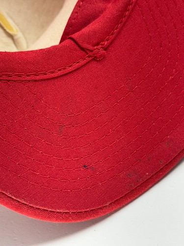 Vintage 1990’s Arkansas Razorbacks We Bad! NCAA Trucker SnapBack Hat San Sun Red - Picture 17 of 18