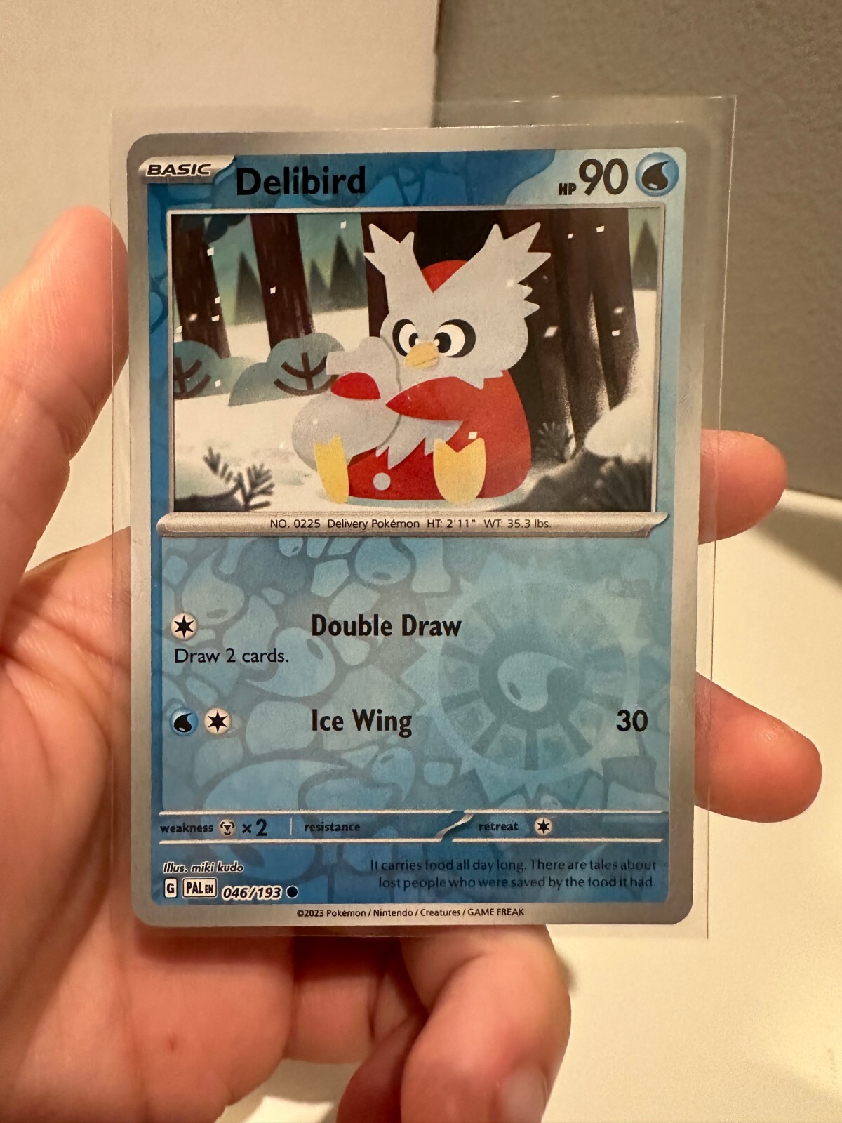 2x Pokemon Delibird (46/193) Paldea Evolved REVERSE HOLO NM 1222#271-272