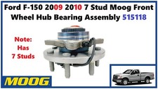 Ford F150 2009 2010 7 Stud Moog Front Wheel Hub Bearing Assembly 515118