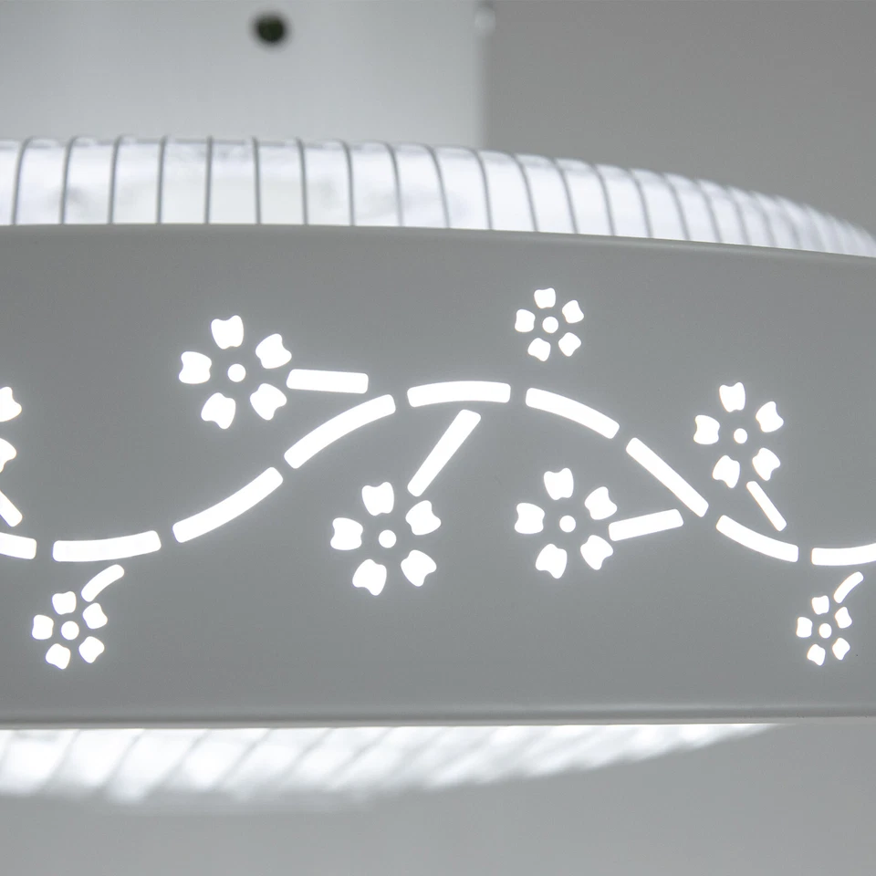 Modern 50cm Ceiling Fan Light 3-Color LED Chandelier Lamp Dining room+Remote - Image 3 of 4