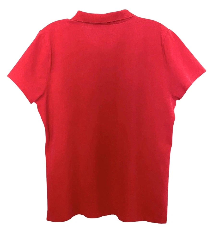 St Johns Bay Women's Polo Shirt XL Red Short Sleeve Golf Casual - Image 2 of 4