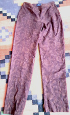 Vintage Leiluna brown shades cotton trousers high waist sz 42 cont. 10 UK