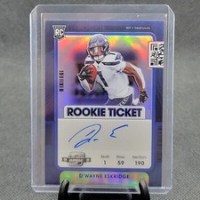 2021 Contenders Optic D'WAYNE ESKRIDGE Rookie Ticket VARIATION BLUE AUTO SSP /25