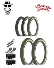 VINTAGE LOWRIDER BICYCLE WIRE BEAD TIRES 16"X 1.75" ORIGINAL BRICK TREAD 8PC SET