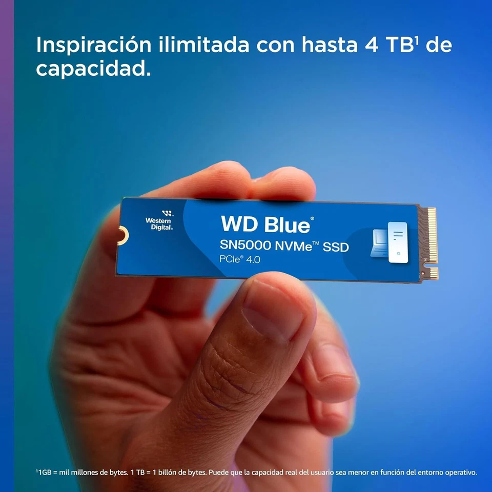 WD 4TB Blue SN5000 NVMe Internal Solid State Drive SSD WDS400T4B0E - Image 4 of 4