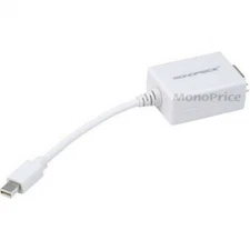 Monoprice MDP-M-VGA-F Mini DisplayPort 1.2a to VGA Active Adapter, White