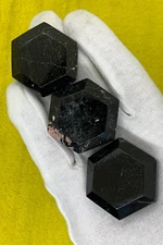 Black Tourmaline Hexagon Stones – Grounding & Protection Healing Crystal Reiki