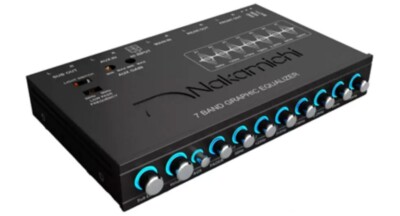 Nakamichi EQ-Z1825 7-Band Audio Equalizer 4-channel output Front/Rear + Sub-out
