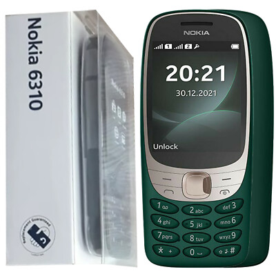 BNIB Nokia 6310 (2021) Dual SIM 8MB + 16MB Green Factory Unlocked 2G GSM