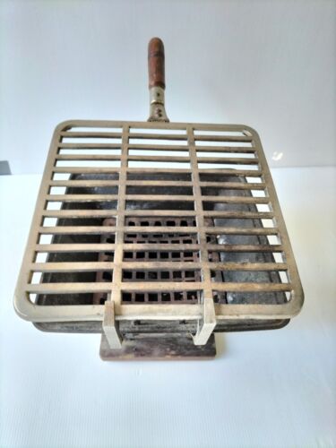 Vintage Hibachi Genuine Vintage Japanese Cast Iron Coal Hibachi Grill Cooker -AF - Bild 9 von 12