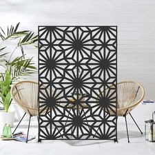 SHPAIFreestanding Outdoor Indoor Metal Privacy Screens  Panels,Sun Flower Shape