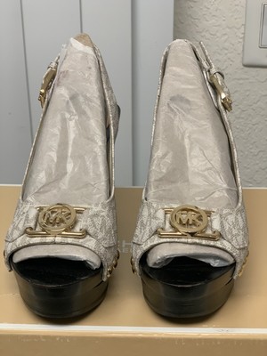 michael kors charm sling platform pumps