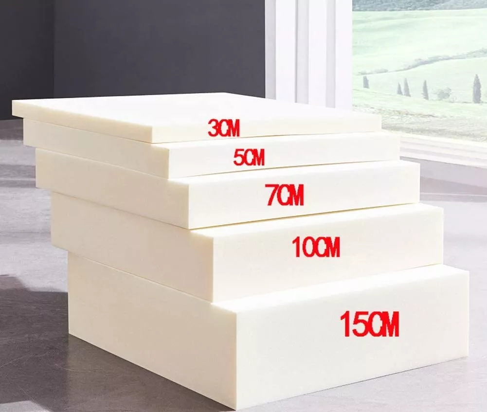 White Foam Cushion Cut 2 Size Replacement Sofa SHEET Medium Density Foam Cushion