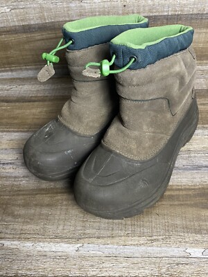 The North Face Warm Lined Heat seeker Snow Boots Brown Green
