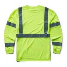 Wolverine Safety Caution Shirt Medium Long-Sleeve Hi-Vis Green