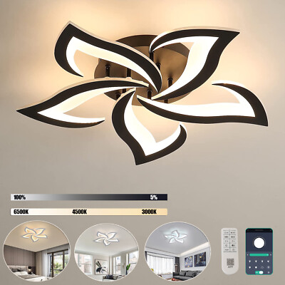 41W Modern LED Deckenleuchte Dimmbar Deckenlampe Fernbedienung APP Wohnzimmer 