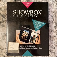 NEW SEALED Burnes Showbox Photo Viewer Charcoal 4x6 Holds 40 Photos