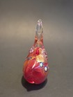 Art Glass Red and Gold Millefiori Elephant Paperweight Figurine Trunk Up 5" — photo 5