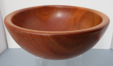 Hand Turned Cherry Round Wood Bowl Home Decor or Salad Bowl Big 10" X 4"