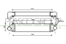 PRASCO Ladeluftkühler für Ford Focus III 2.5 ST Land Rover Range Freelander