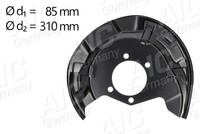 AIC Ankerblech Spritzblech Bremsscheibe Hinten Rechts FüR Nissan Qashqai +2 I